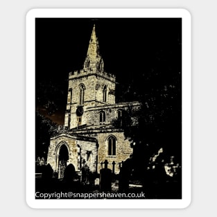 Weekley Church in Black and White, St Mary the Virgin Sticker